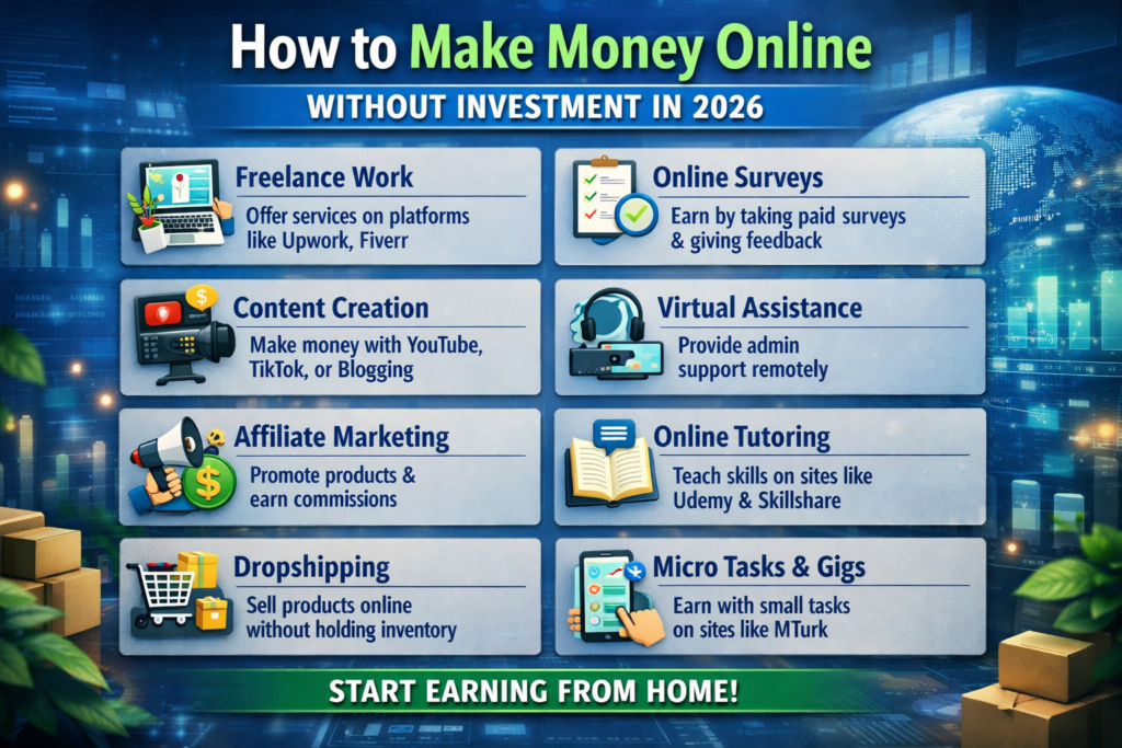 How to Make Money Online Without Investment in 2026