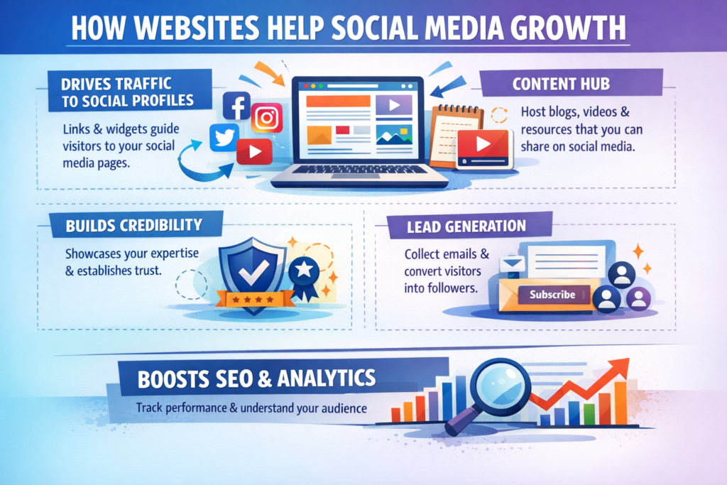 How Websites Help Social Media Growth