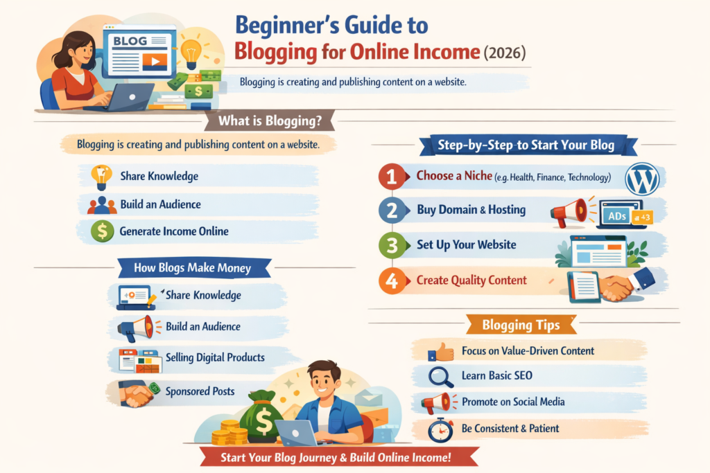 Beginner Guide to Blogging for Online Income