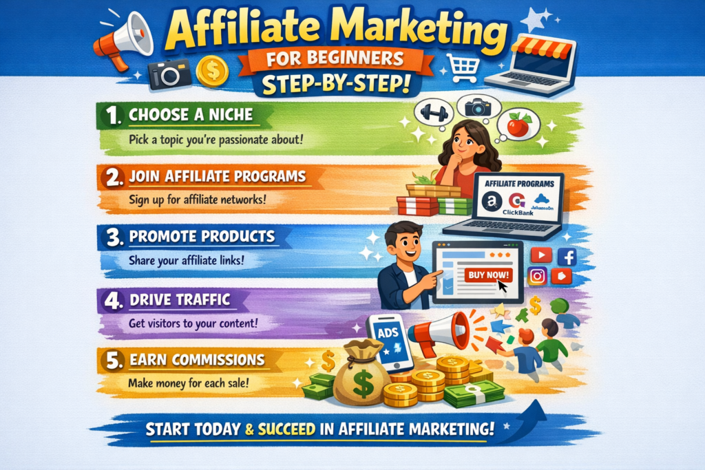 Affiliate Marketing for Beginners Step-by-Step