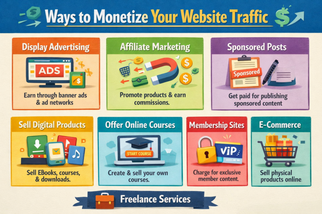 Ways to Monetize Your Website Traffic