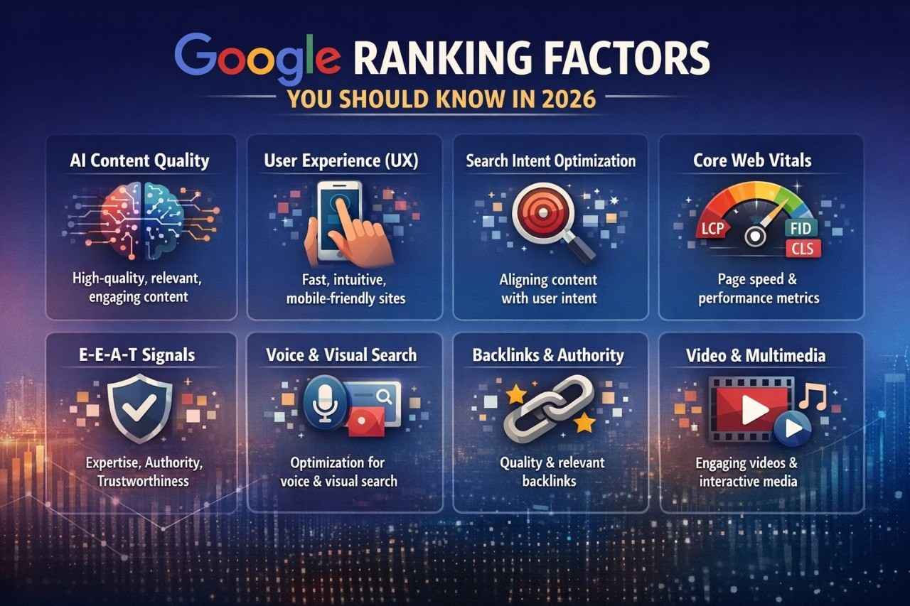 Google ranking factors for SEO in 2026